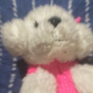 White and Pink Plush Toy